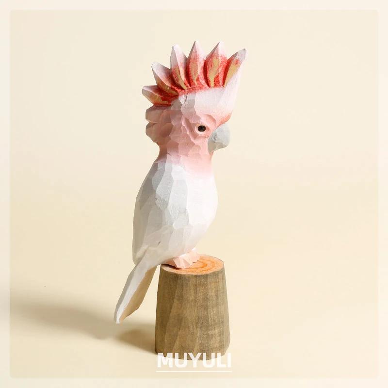 

Ручная работа Резьба по дереву Попугай Декоративные украшения Милый деревянный декор На стол Декоративные птицы Украшения Домашний декор Фигурка