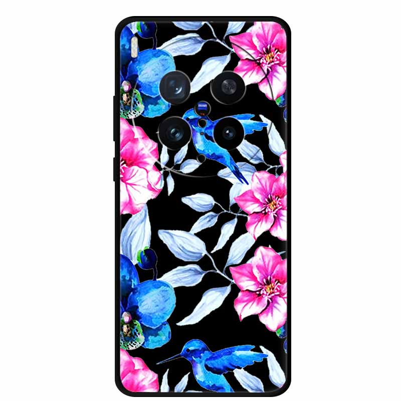 Black Silicone Case For Vivo X300 Pro 2025 Case Cartoon Cat Soft Back Cover For Vivo X300 5G Phone Case X 300 Pro Coque Funda