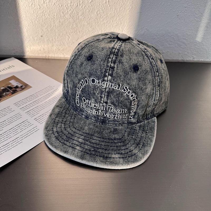 Vintage Baseball Cap With Letter Embroidery For Men And Women Summer Sun Protection