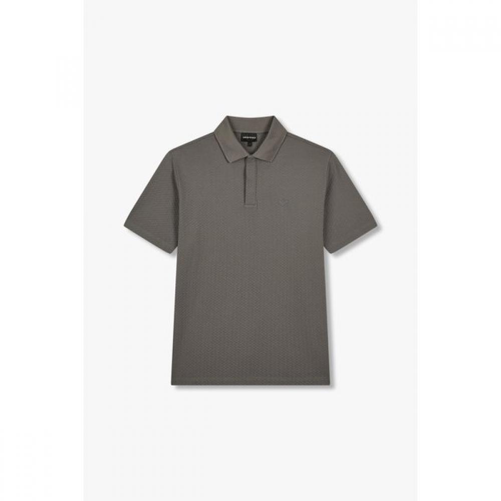 Emporio Armani Men S emboSSed Jacquard jerSey Polo Shirt A515126087 XL
