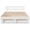 Bed Frame with Headboard White 160 x 200 cm Solid Pine Wood