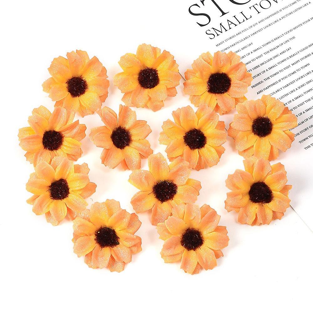 10/20/50PCs Artificial Flowers 3.5cm Silk Fake Flowers Heads for Home Room Dceor Wedding Marriage Decoration DIY Gifts Accessory