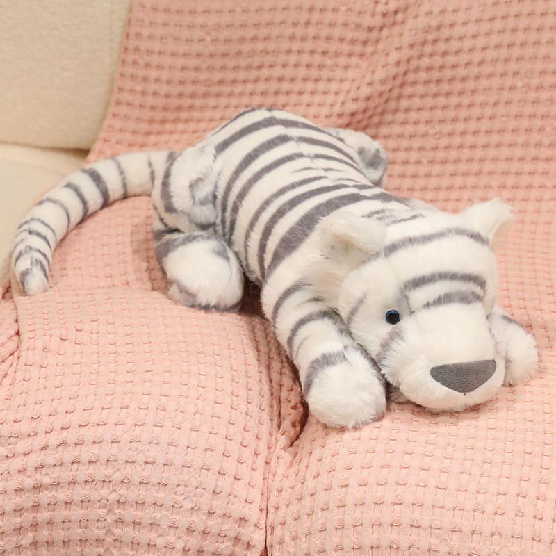 

Plush Snow Tiger Toy Soft Animal Pillow Gift For Kids And Adults 30cm
