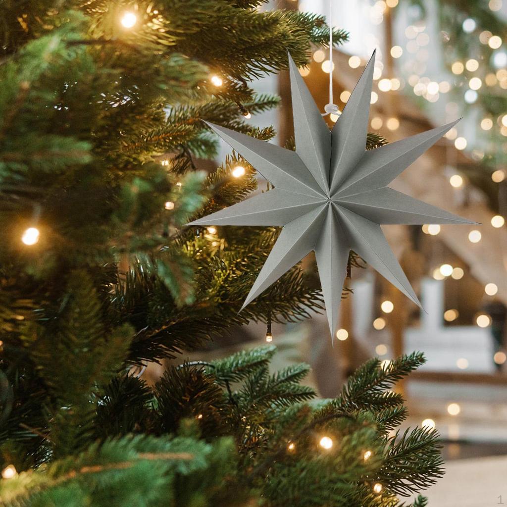 Decoração de pingente de estrela de 9 pontas, ornamento de suspensão conveniente para festas de casamento