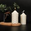 1 Pcs 3D Diy Cylindrical Corrugated Candle Silicone Mold Handmade Diy Aromatherapy Candle Making Supplies Home Decoration