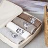 Songwol Towel Yoga Cat Cotton Towel 150g X 4 + AYO Travel Pouch M Set