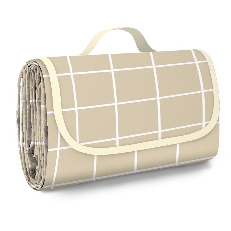 Portable Waterproof Picnic Mat - 600D Oxford Cloth, Thickened, Moisture-Proof, Foldable, Hand-Held