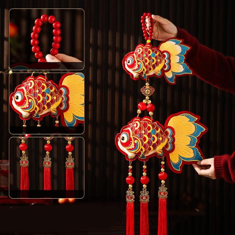 Strong Hook Fabric Festival Hanging Ornament For Chinese New Year Decoration Multi Purpose Accessories