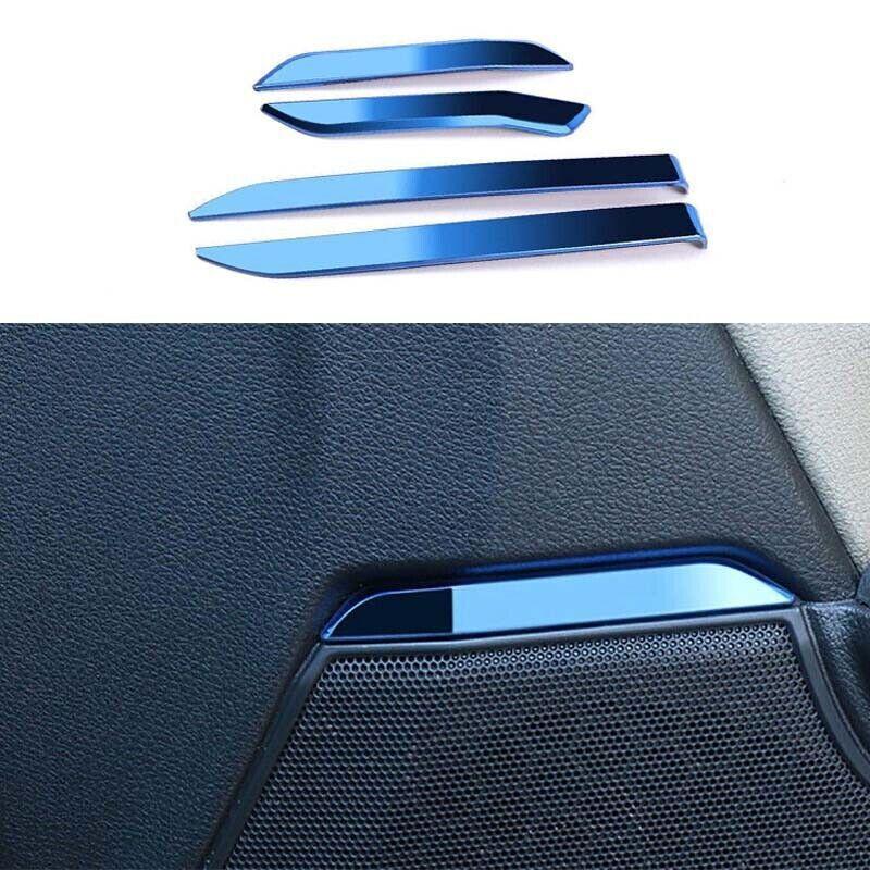 Blue Inner Door Speaker 4PCS Cover Trim Titanium For Honda CRV CR-V 2017-