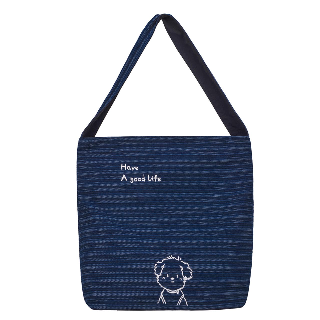 

Korean Style Denim Canvas Tote Bag - Double-Sided, Large Capacity, Casual Crossbody for Students