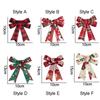 3PCS Handmade Christmas Ornaments Lattice Xmas Tree Bow Christmas Decoration Bowknot  Home Decor