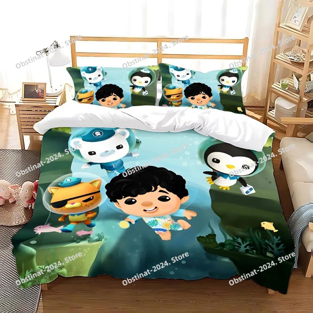 Duvet The Octonauts Cartoon Pillowcase Bedding Set Adult Boy Girl Bedroom Decoration Children Gift Single Double Large Size