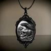 Collier Pendentif Gemme du Temps Motif Chauve-Souris Sombre Bijoux