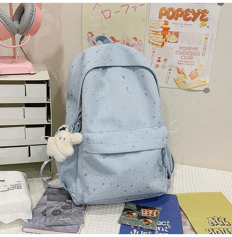 Schoolbag Japanese New Ins College Style Backpack Female Korean Gypsy Star Student Schoolbag Casual Versatile Travel Backpack