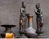ISUM TanaCOCORO [Palm] Kannon Bodhisattva & Seishi Bodhisattva (Set of 2) - Buddhist Statues, National Treasures, ISUM (Kannon Bodhisattva & Seishi Bo