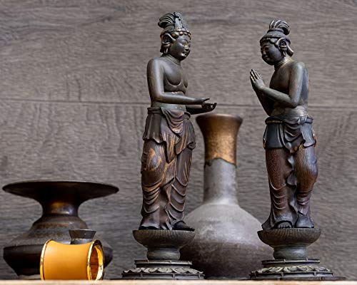 ISUM TanaCOCORO [Palm] Kannon Bodhisattva & Seishi Bodhisattva (Set of 2) - Buddhist Statues, National Treasures, ISUM (Kannon Bodhisattva & Seishi Bo