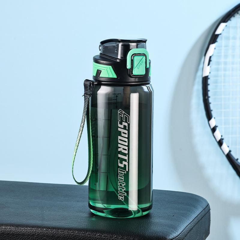 Water Bottle Gradual Change Transparent Sports Water Cup Summer Large Capacity Space Cup with Lid Student Water Bottle Portable Large Kettle