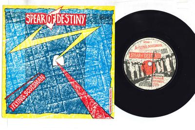 7inch Record SPEAR OF DESTINY - Flying Scotsman SPEAR1 BURNING ROME 1983 UK Rock Used