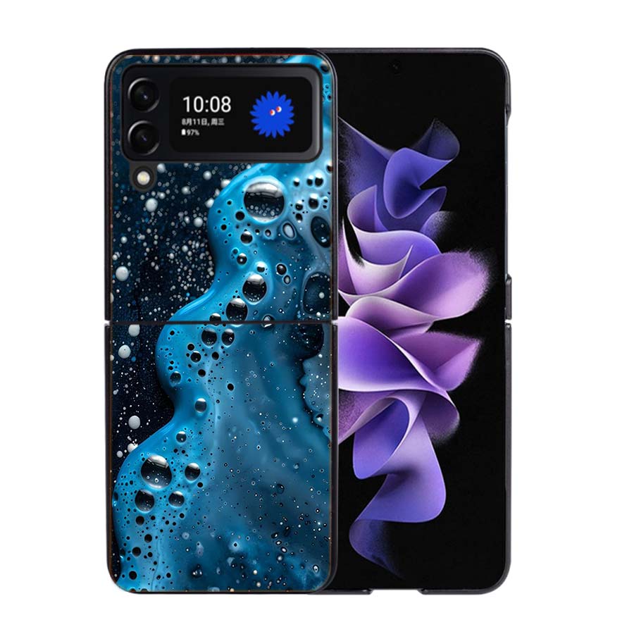 Foam Bubble Soap a Little Emotion Phone Case For Samsung Z Flip 7 6 5G Galaxy Z Flip4 Z Flip5 Z Flip3 Coque Black Hard PC Shell