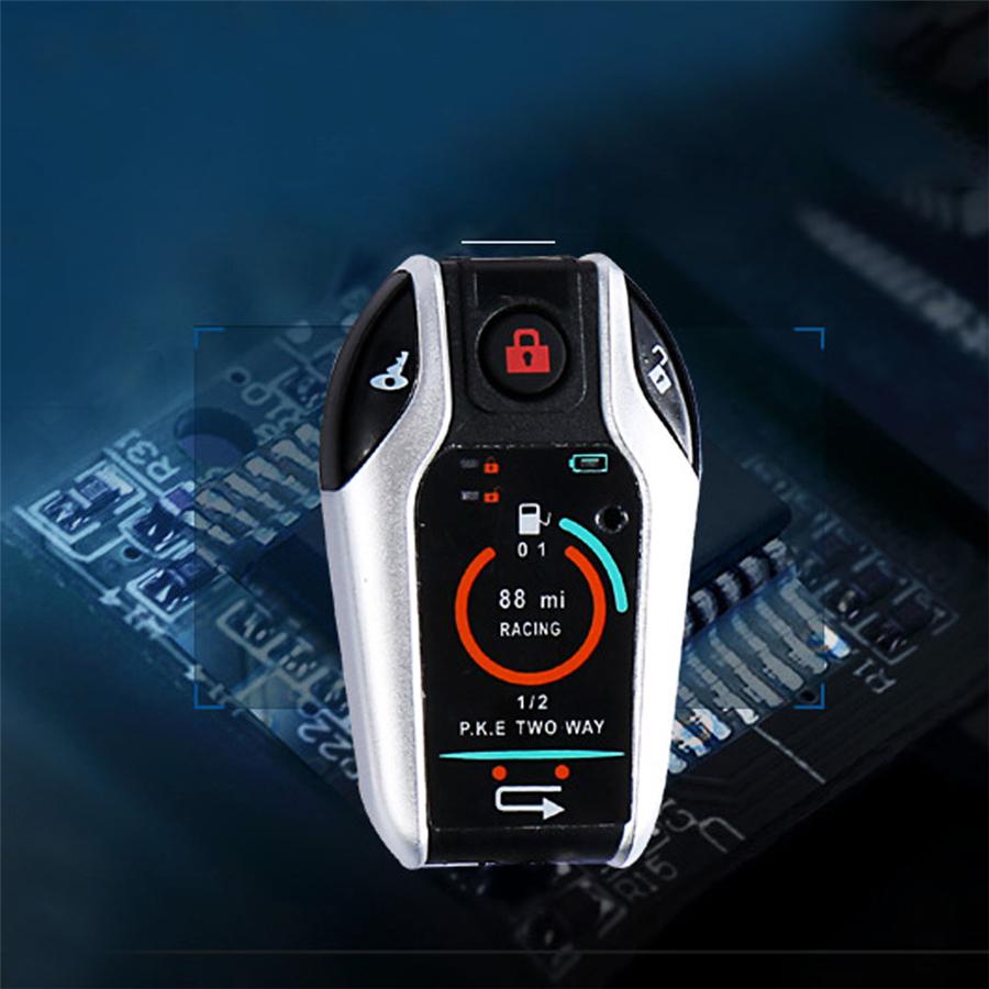 PKE 2 Two Way Remote Motorbike Anti-theft Real-time Alarm System Keyless Driving