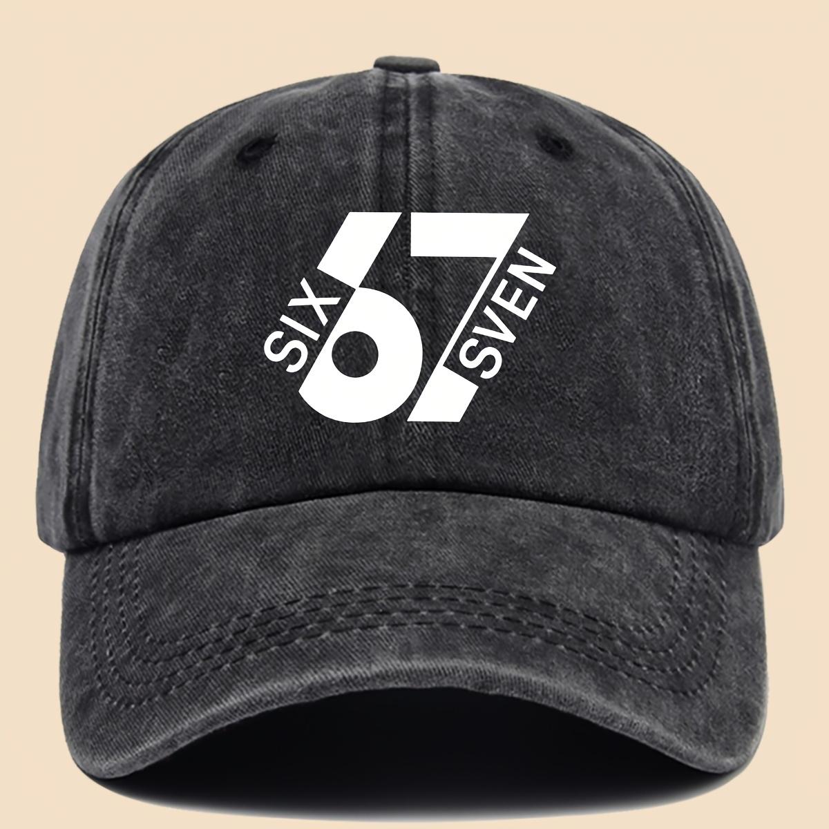 Printed Baseball Cap, Urban Casual Headwear Breathable and Comfortable Dad Hat чёрный