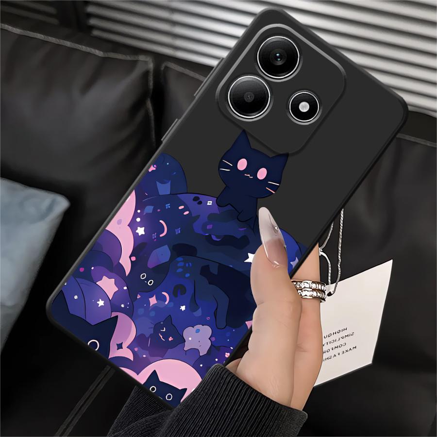 

Phone Cover Case for Xiaomi Redmi Note 14 9 8 7 K40 K80 12C 13C A1 A2 A3 13 Pro Plus A4 A5 12 11 Pro 10 11S 14C 12S Black Cat Redmi 12 4G