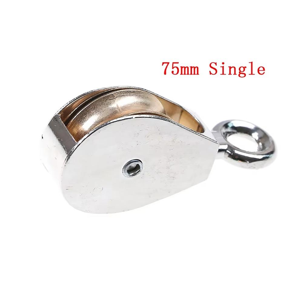 1Pcs Single/Double Wheels Messenger Pulley 36/52/75mm Metal Sheave Durable Fixed Pulley  Crown Block