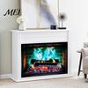 Decorative Glass Cover Fireplace Flame Wall Decal, Vintage European Background Sticker, Self-Adhesive Indoor Outdoor Art Waterproof Mural for