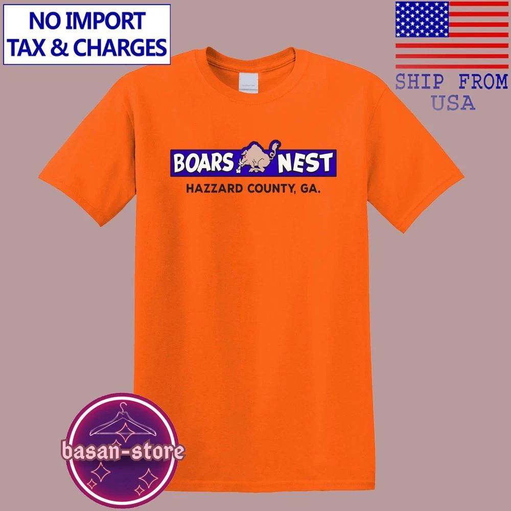 Boars Nest The Dukes of Hazzard Men s Orange T-Shirt Tee Top Unisex 4XL