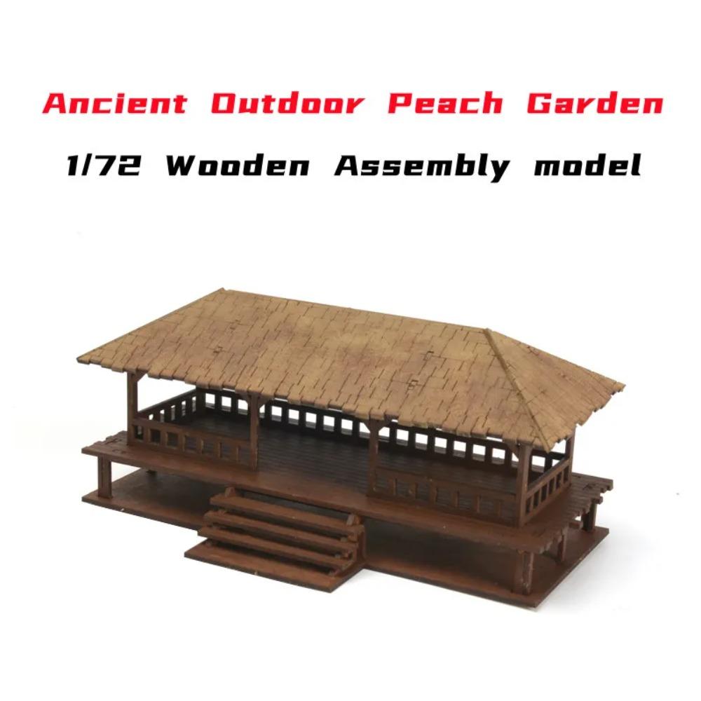 1/72 Holz-Bausatz Südostasien Haus Tempel Naher Osten Konstruktion Puzzle Modellbausatz für DIY Handgemachte Szene