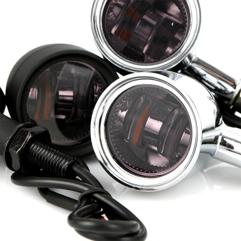 Uniwersalny Motocykl Mini Kierunkowskaz Bursztynowe Lampki Wskaźnikowe 10mm dla Honda Yamaha Kawasaki Custom Cruiser Bobber Chopper