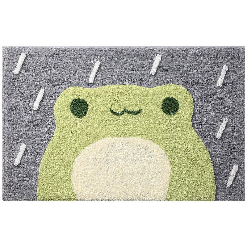 Plush Bathroom Rug Non-Slip Absorbent Floor Mat Toilet Entrance Quick Dry Cartoon Style