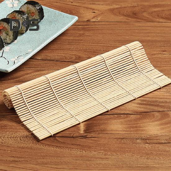 Bamboo Sushi Mat with Rice Spoon Natural Sushi Roller Mat Food-Safe Sushi Making Supplies for Shaping Molding Sushi Roll