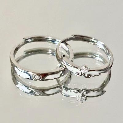 Verstellbare Engelsflügel Partnerringe - Perfektes Geschenk für Freundin