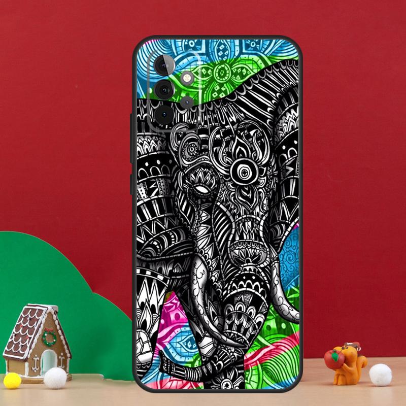 Elephant Floral Tribal Case For Samsung Galaxy A17 A06 A16 A56 A36 A54 A34 A14 A52 A32 A13 A23 A33 A53 A15 A35 A55
