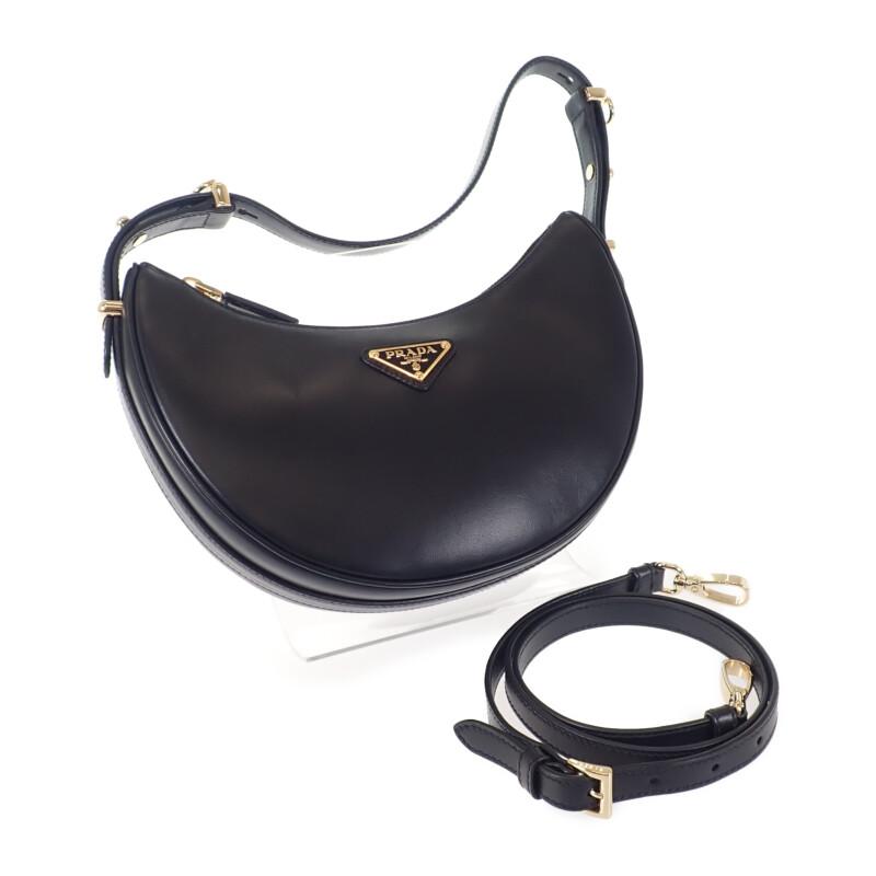 Prada 1BC194_ASK_F0002_V_OOO Shoulder Bag Black Calfskin Women