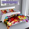 3pcs Happy Tree Friends Pattern Bedding Set Duvet Cover Set Includes Duvet Cover &pillowcases, Perfect All Season Bedroom Decoration & Gift