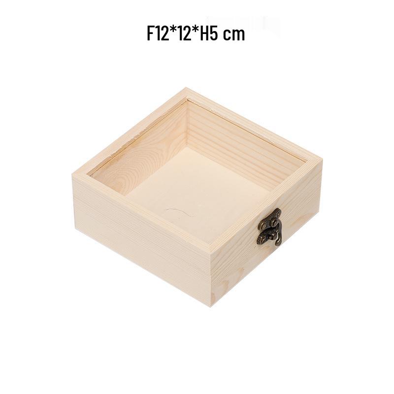 In-Stock Wooden Box with Glass Lid: Transparent Insect Display, Mining Ore, & Children's Gift Box