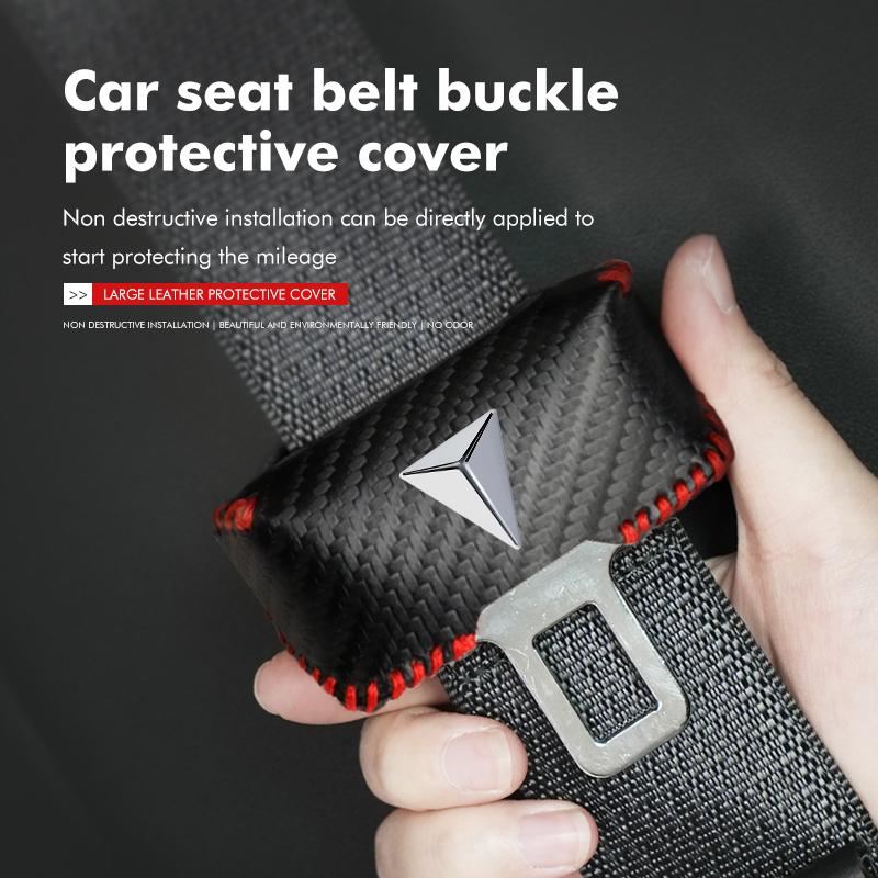 Car Seat Belt Buckle Plug Leather Protective Cover For Deepal X D9 MPV EV DM-i Z9 GT N7 N8 SUV 2022 2023 N9 2025