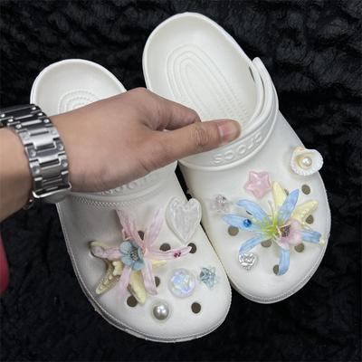 Letní Přímořská Série, Květina na Botu Vitality Girl, Doplňky k Botám, Romantika, Mořská Květina Hvězdice, Módní Trend, Květina na Botu, Spona na Botu