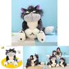 Cute Grey Short Plush Lucife Cat Doll Stuffed Animal Toy For Teenagers 30/45/60/80cm