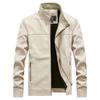 Spring and Autumn Men's Stand Collar Solid Color Motorcycle Pu Leather Jacket Large Size Leather Jacket for Men