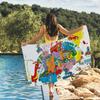 Personality Busy World of Richard Scarry Quick Drying Beach Towels Are Suitable For Swimming Pools Camping Yoga And The Gym