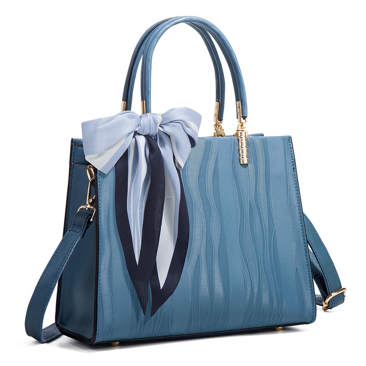 

Temperament Red Handbag Women S Large Capacity Trendy Shoulder Bag Messenger Bag Mother Bag Bridal Wedding Bag синій