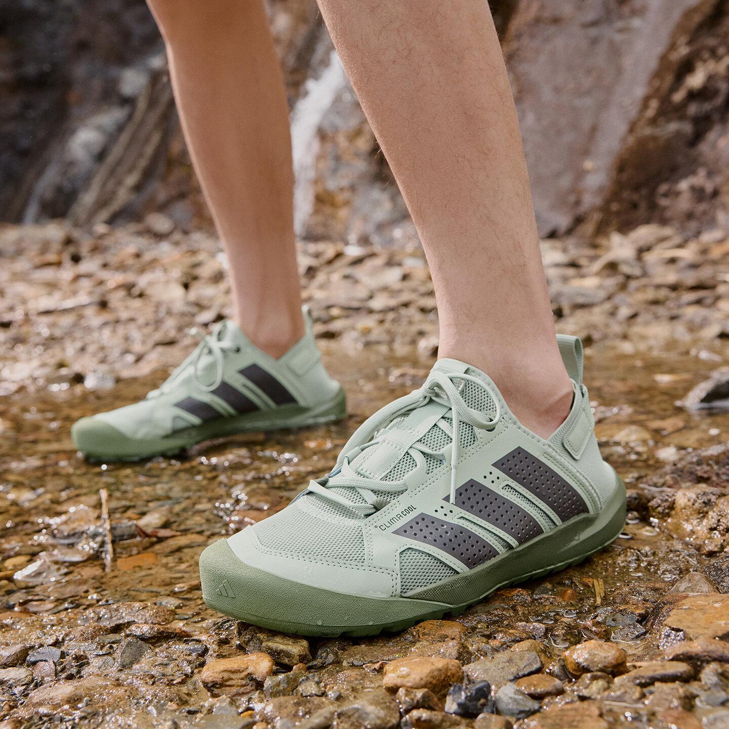 Adidas DAROGA 25 Тканевые Удобные Походные Ботинки Унисекс Halo Green 40