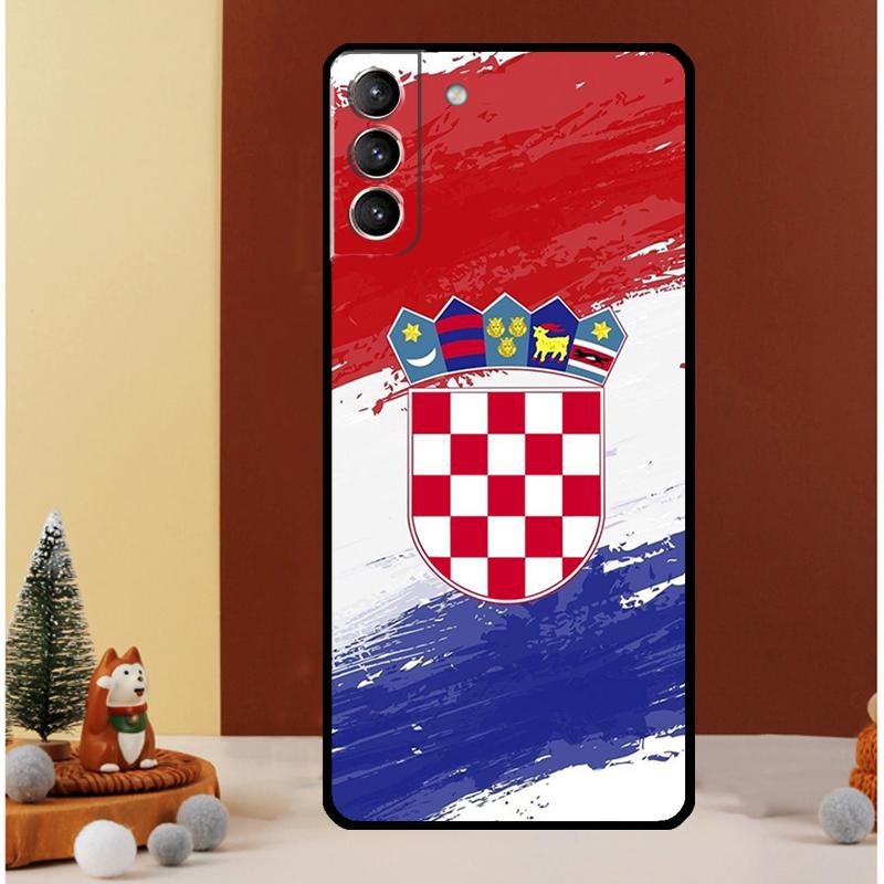 Croatia Flag Case For Samsung Galaxy S23 Ultra S24 S22 Note 20 Ultra 10 Plus S8 S9 S10 S20 S21 FE Cover