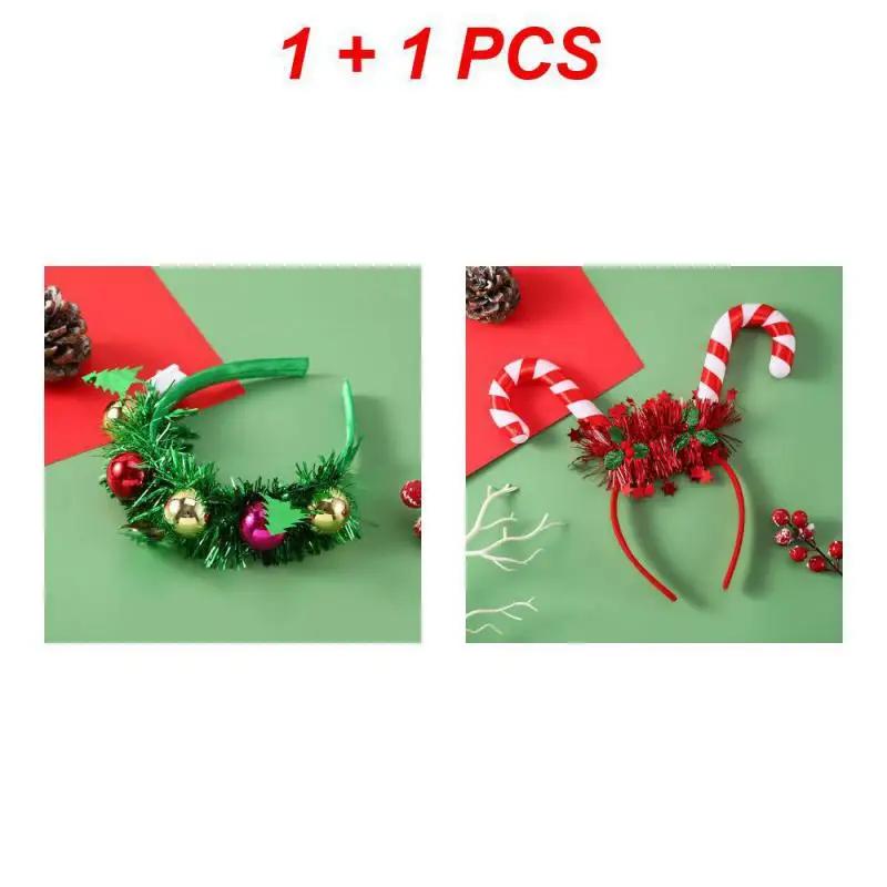 Christmas Headband LED Lights Christmas Gifts Snowflake Xmas Tree Hair Band Christmas Decorations for Girls Women New Year Gifts