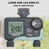 Dispositivo inteligente de control de riego de jardín con pantalla LCD de doble salida y ahorro automático de agua.