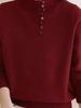 Plus Size Women's Sweater: Half High Neck, Ideal for Spring, Autumn, Winter – Versatile Knitted Layer for Belly Coverage