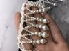 1yard Price Beaded Tassel Clothes Lace Diy Hand-decorated Beads Pearl Lace Mesh Beaded Webbing Accessories